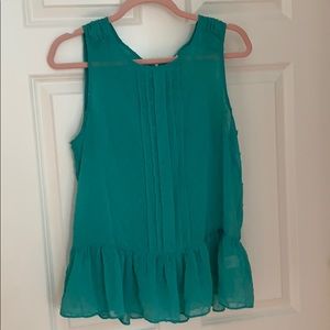Teal peplum tank!